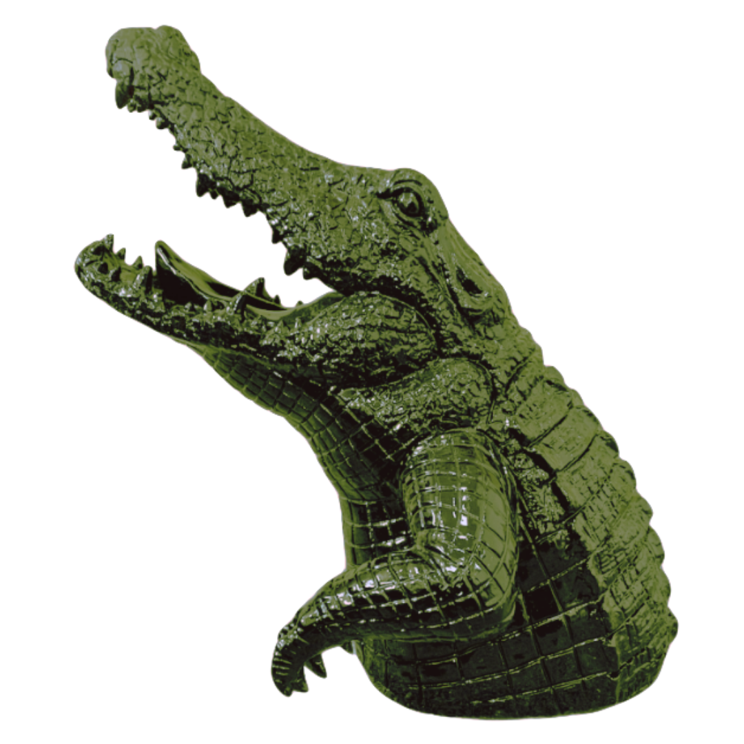 Statue CROCODILE 50cm - Kaki