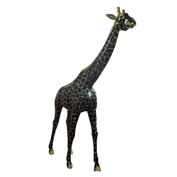 Statue Girafe - 320cm - Mix Noir Doré