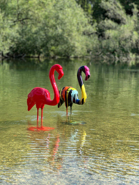 Statue Flamant Rose Déco - Chez Animaux Resine - ANIMAUX-RESINE.FR