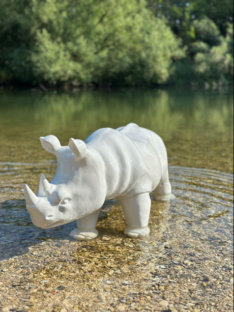 Statue Rhinocéros Déco - Chez Animaux Resine - ANIMAUX-RESINE.FR