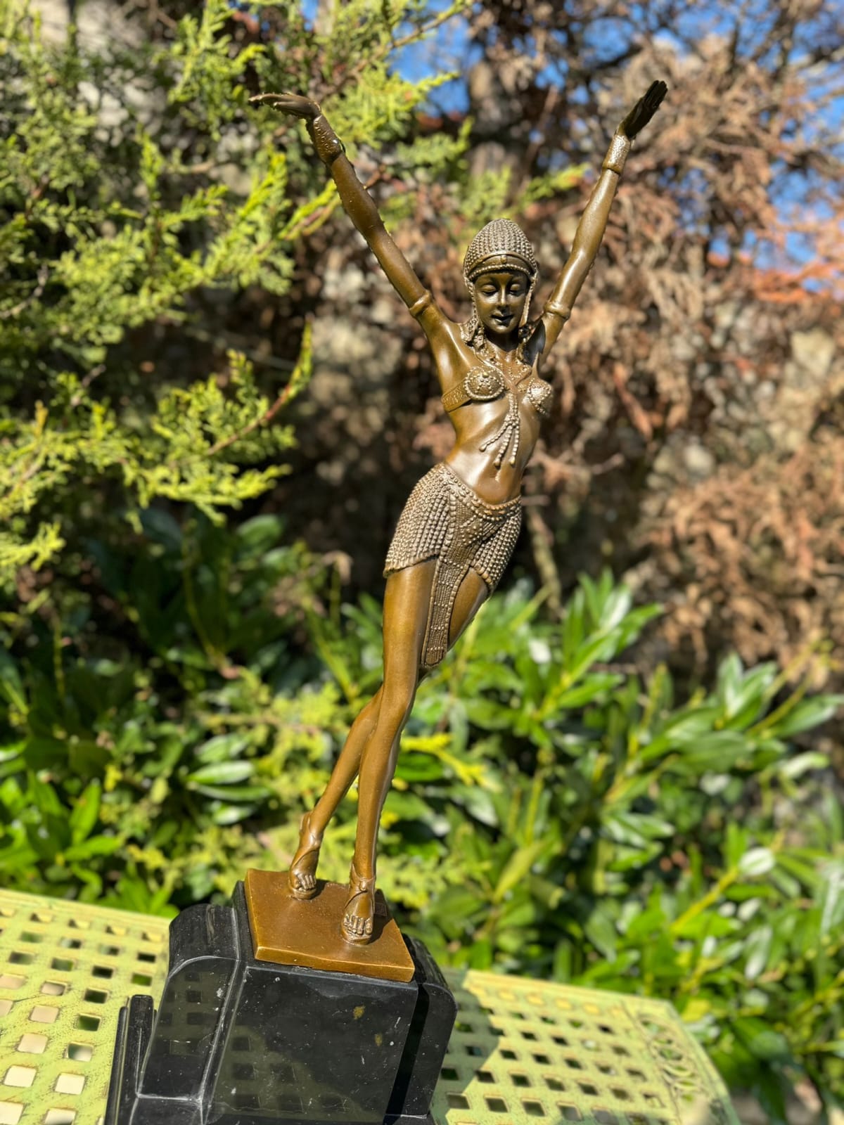 Sculpture Femme en Etirement 45cm Bronze