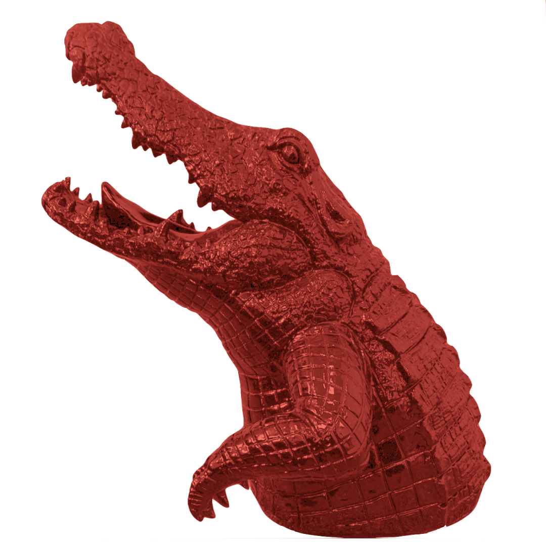 Statue CROCODILE 50cm - Rouge