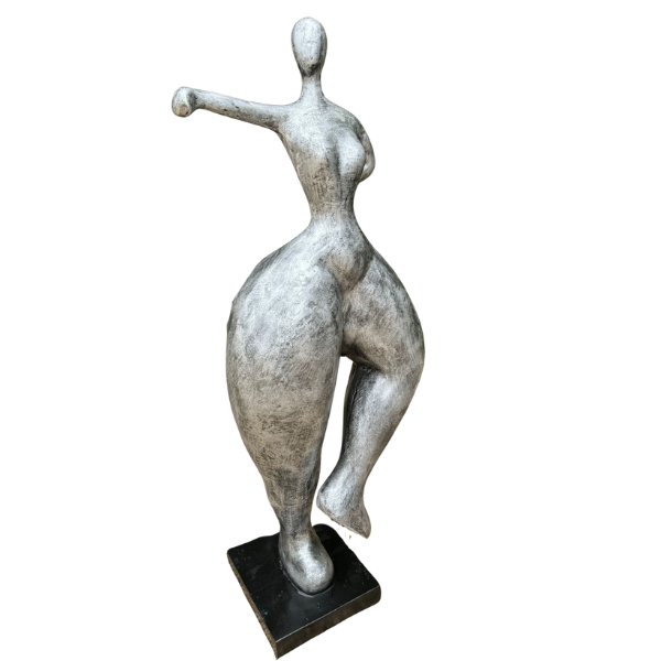 Statue Femme Nana Oeuvre Resine - 135cm - Argent