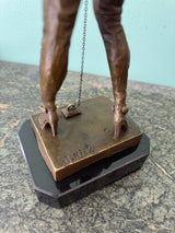 Sculpture Femme Attachée 30cm Bronze