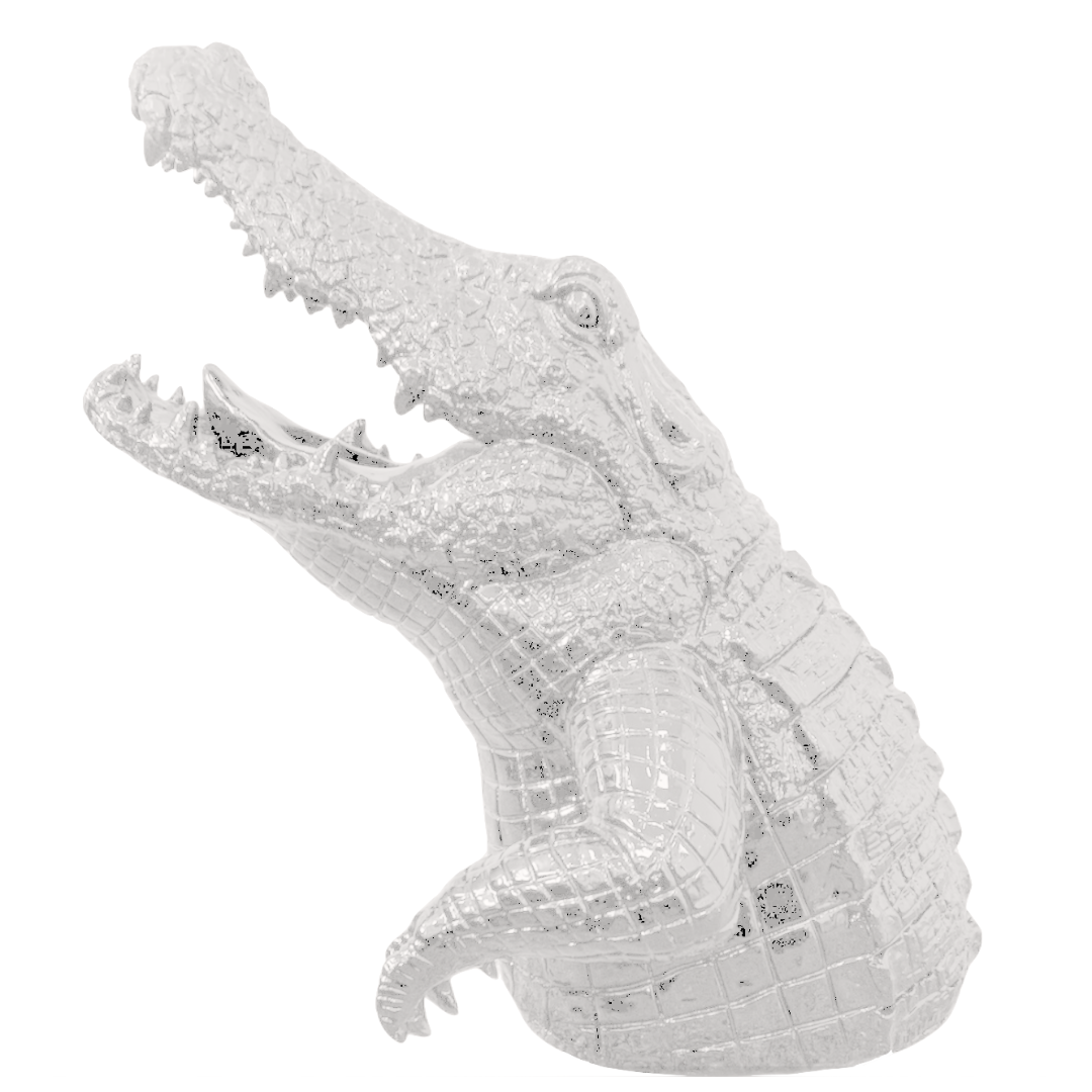 Statue CROCODILE 50cm - Blanc