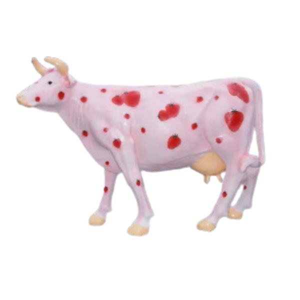 Statue Vache Premium Decoration - 225cm - Fraisier