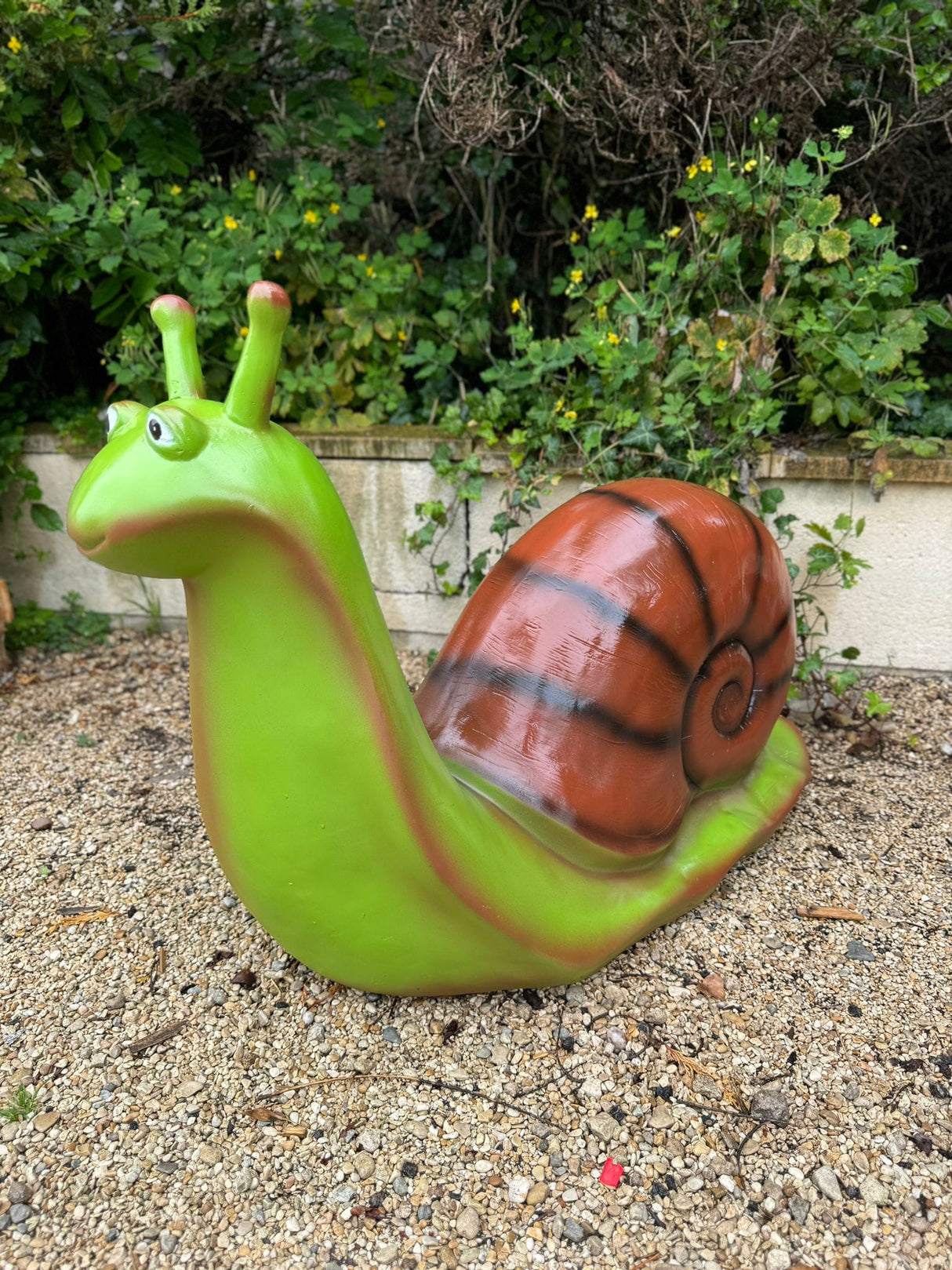 Statue Escargot Premium Decoration - 100cm - Naturel