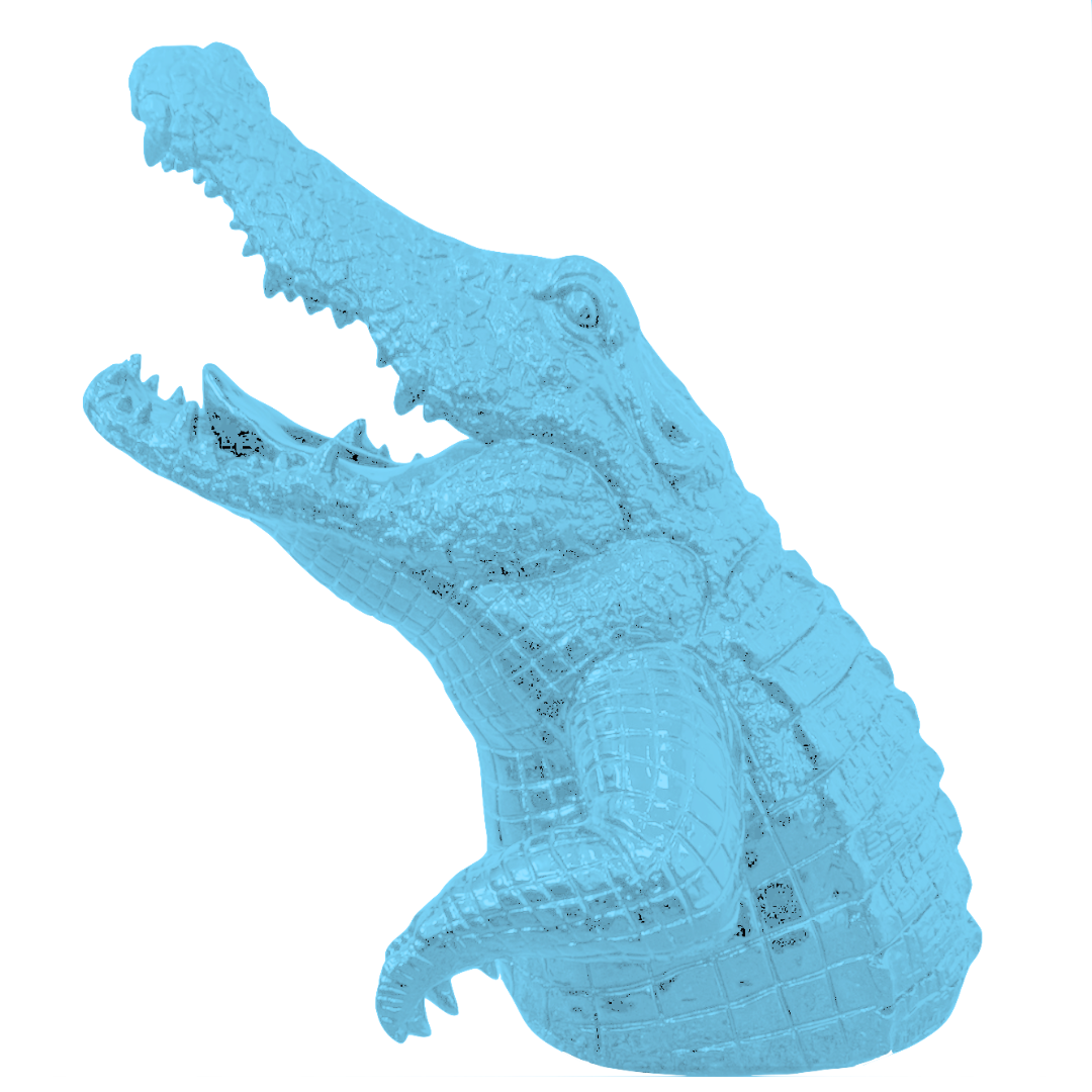 Statue CROCODILE 50cm - Bleu