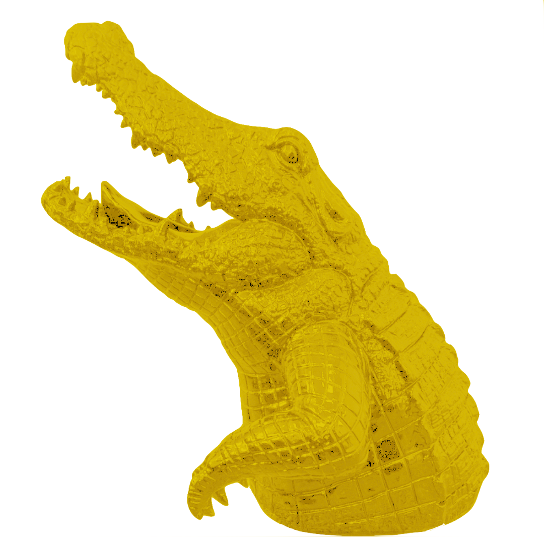 Statue CROCODILE 50cm - Jaune