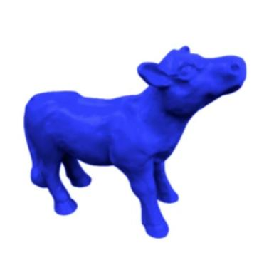 Statue Veau - 70cm - Bleu