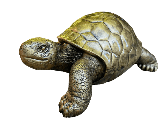 OFFRE DU MOMENT - Statue Tortue Resine 65cm Statue - Doré - ANIMAUX-RESINE.FR