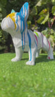 Statue Chien Bouledogue Francais - 45cm - Multi Coulure Blanc