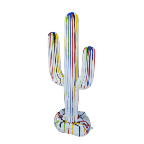 Statue Cactus Animaux Resine - 185cm - Multi Coulure Blanc - ANIMAUX-RESINE.FR