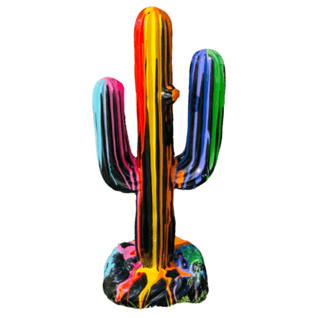 Statue Cactus Animaux Resine - 185cm - Multi Coulure Noir - ANIMAUX-RESINE.FR