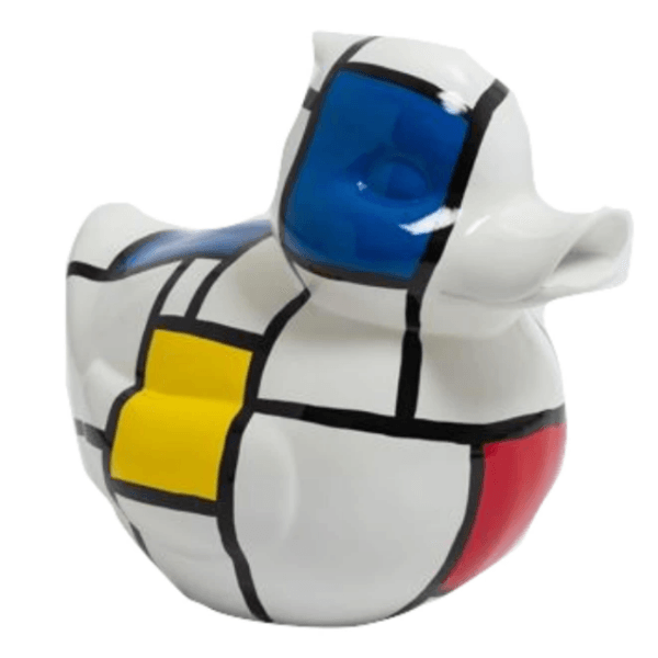 Statue Canard Animaux Resine - 200cm -Mondrian - ANIMAUX-RESINE.FR