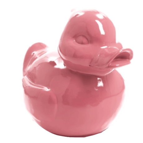 Statue Canard Animaux Resine - 45cm - Rose Clair - ANIMAUX-RESINE.FR