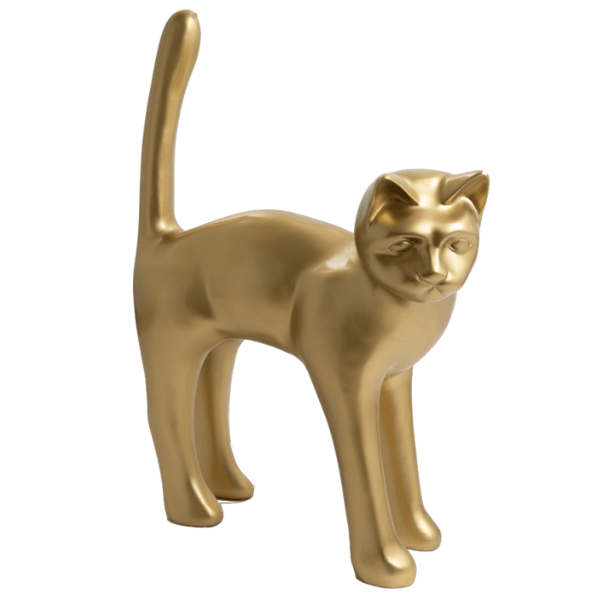 Statue Chat Animaux Resine - 105cm - Doré - ANIMAUX-RESINE.FR