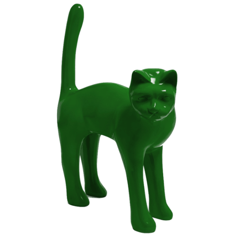 Statue Chat Animaux Resine - 105cm - Vert - ANIMAUX-RESINE.FR