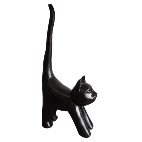 Statue Chat Animaux Resine - 205cm - Noir - ANIMAUX-RESINE.FR