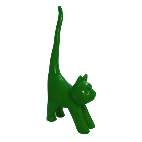 Statue Chat Animaux Resine - 205cm - Vert - ANIMAUX-RESINE.FR