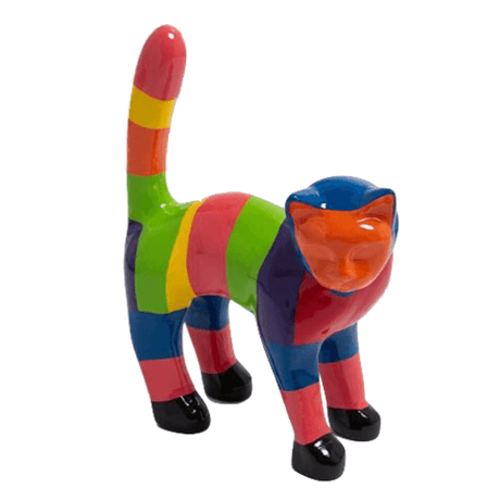 Statue Chat Animaux Resine - 35cm - Berlingot Multi - ANIMAUX-RESINE.FR