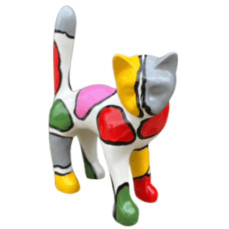 Statue Chat Animaux Resine - 35cm - Dragibus Multi - ANIMAUX-RESINE.FR