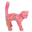 Statue Chat Animaux Resine - 35cm - Graffiti Rose - ANIMAUX-RESINE.FR