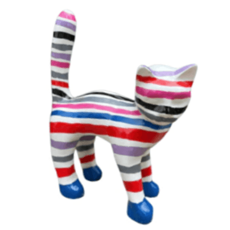 Statue Chat Animaux Resine - 35cm - Multi - ANIMAUX-RESINE.FR