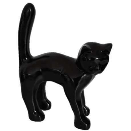 Statue Chat Animaux Resine - 35cm - Noir - ANIMAUX-RESINE.FR