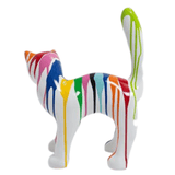 Statue Chat Animaux Resine - 45cm - Multi Coulure Blanc - ANIMAUX-RESINE.FR