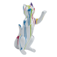 Statue Chat Animaux Resine - 55cm - Multi Coulure Blanc - ANIMAUX-RESINE.FR