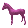 Statue Cheval Animaux Resine - 150cm - Rose Fushia - ANIMAUX-RESINE.FR