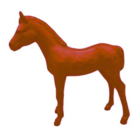 Statue Cheval Animaux Resine - 150cm - Rouge - ANIMAUX-RESINE.FR