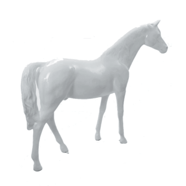 Statue Cheval Animaux Resine - 210cm - Blanc - ANIMAUX-RESINE.FR