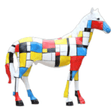 Statue Cheval Animaux Resine - 210cm - Mondrian - ANIMAUX-RESINE.FR