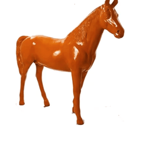 Statue Cheval Animaux Resine - 210cm - Orange - ANIMAUX-RESINE.FR