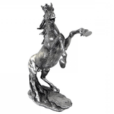 Statue Cheval Animaux Resine - 90cm - Argenté - ANIMAUX-RESINE.FR