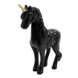 Statue Cheval Licorne Animaux Resine - 50cm - Noir - ANIMAUX-RESINE.FR