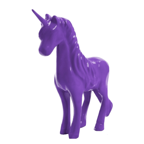 Statue Cheval Licorne Animaux Resine - 50cm - Violet - ANIMAUX-RESINE.FR