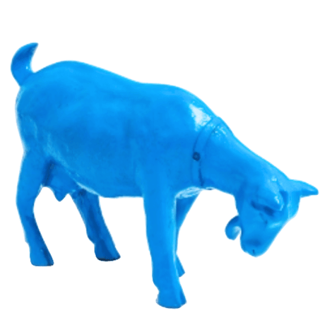 Statue Chevre Animaux Resine - 95cm - Bleu Ciel - ANIMAUX-RESINE.FR