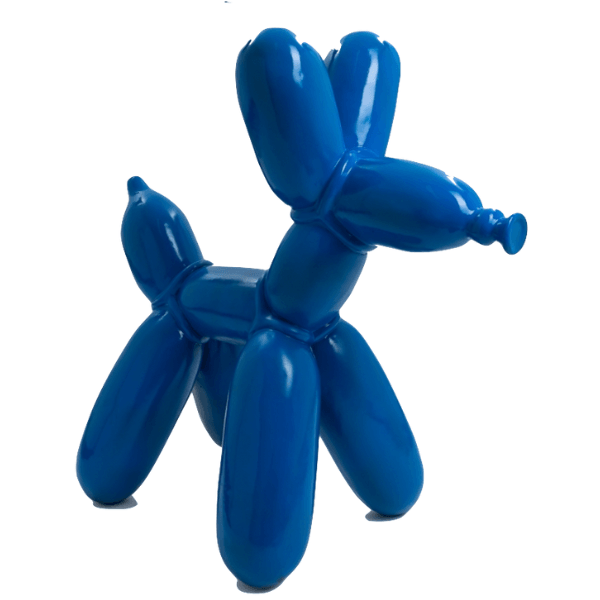 Statue Chien Ballon Animaux Resine - 210cm - Bleu Nuit - ANIMAUX-RESINE.FR