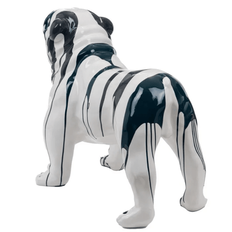 Statue Chien Bouledogue Anglais Animaux Resine - 160cm - Coulure Noir - ANIMAUX-RESINE.FR