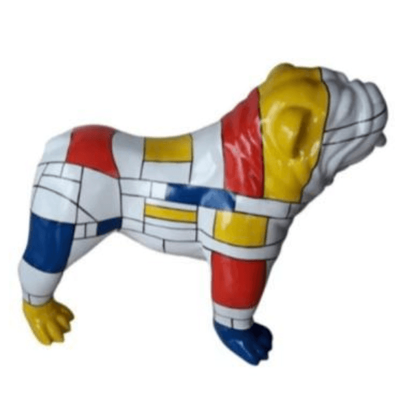 Statue Chien Bouledogue Anglais Animaux Resine - 160cm - Mondrian - ANIMAUX-RESINE.FR