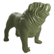 Statue Chien Bouledogue Anglais Animaux Resine - 160cm - Vert Kaki - ANIMAUX-RESINE.FR