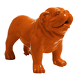 Statue Chien Bouledogue Anglais Animaux Resine - 30cm - Orange - ANIMAUX-RESINE.FR