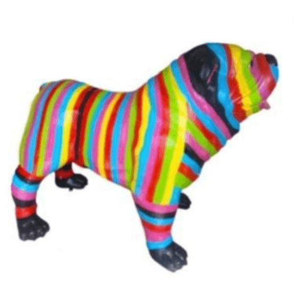 Statue Chien Bouledogue Anglais Animaux Resine - 60cm - Berlingot - ANIMAUX-RESINE.FR