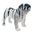 Statue Chien Bouledogue Anglais Animaux Resine - 60cm - Coulure Blanc - ANIMAUX-RESINE.FR
