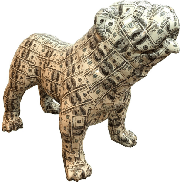 Statue Chien Bouledogue Anglais Animaux Resine - 60cm - Dollars - ANIMAUX-RESINE.FR