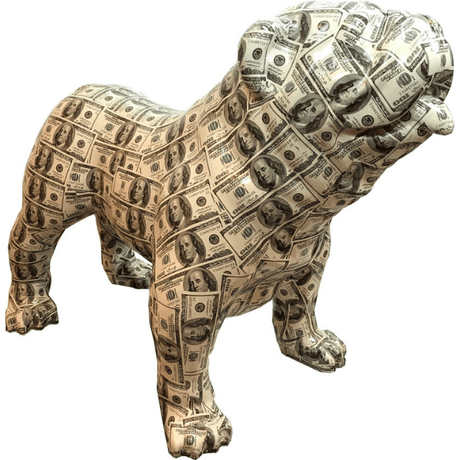 Statue Chien Bouledogue Anglais Animaux Resine - 60cm - Dollars - ANIMAUX-RESINE.FR