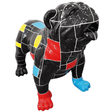Statue Chien Bouledogue Anglais Animaux Resine - 60cm - Mondrian Noir - ANIMAUX-RESINE.FR
